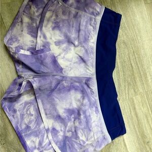 lululemon athletica Purple Tie-Dye Athletic Shorts